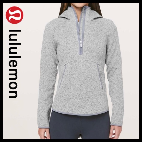 lululemon athletica Sweaters - Lululemon Fleece & Thank You Pullover• Heathered Silver Lilac💜🩶